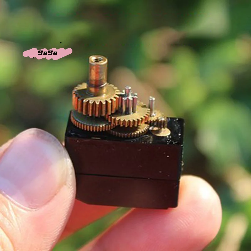 Micro Mini M10 DC 3V-6V Motor Gearbox 12g Metal Steering Gear 360 Degree for Climbing Car Servo Five-wire Connection No Drive