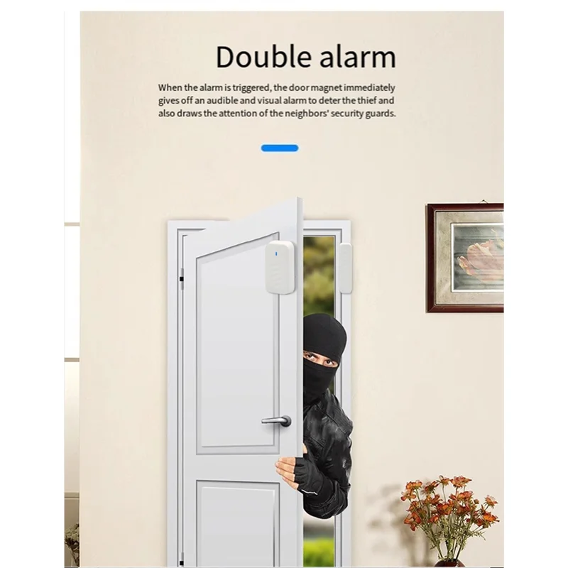 เซ็นเซอร์ตรวจจับการเปิด/ปิดประตูหน้าต่างไร้สาย A55T DS3 2.4Ghz TTLOCK ทำงานร่วมกับแอป G2 TTLOCK