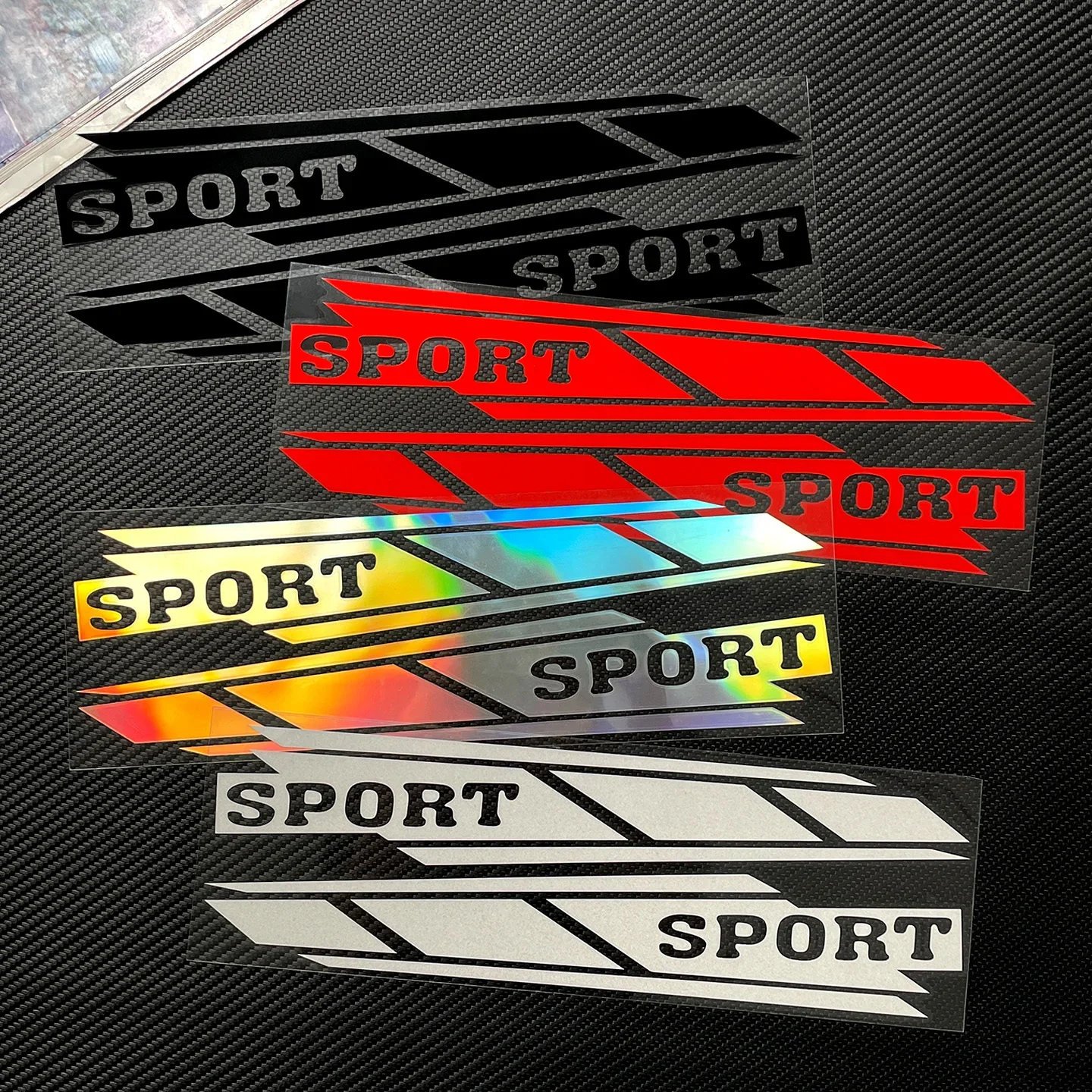 2 PCS Sports Car Side Door Stickers, 30cm Racing Stripes Vinyl Decals Car Sports Styling Decoration Accessories