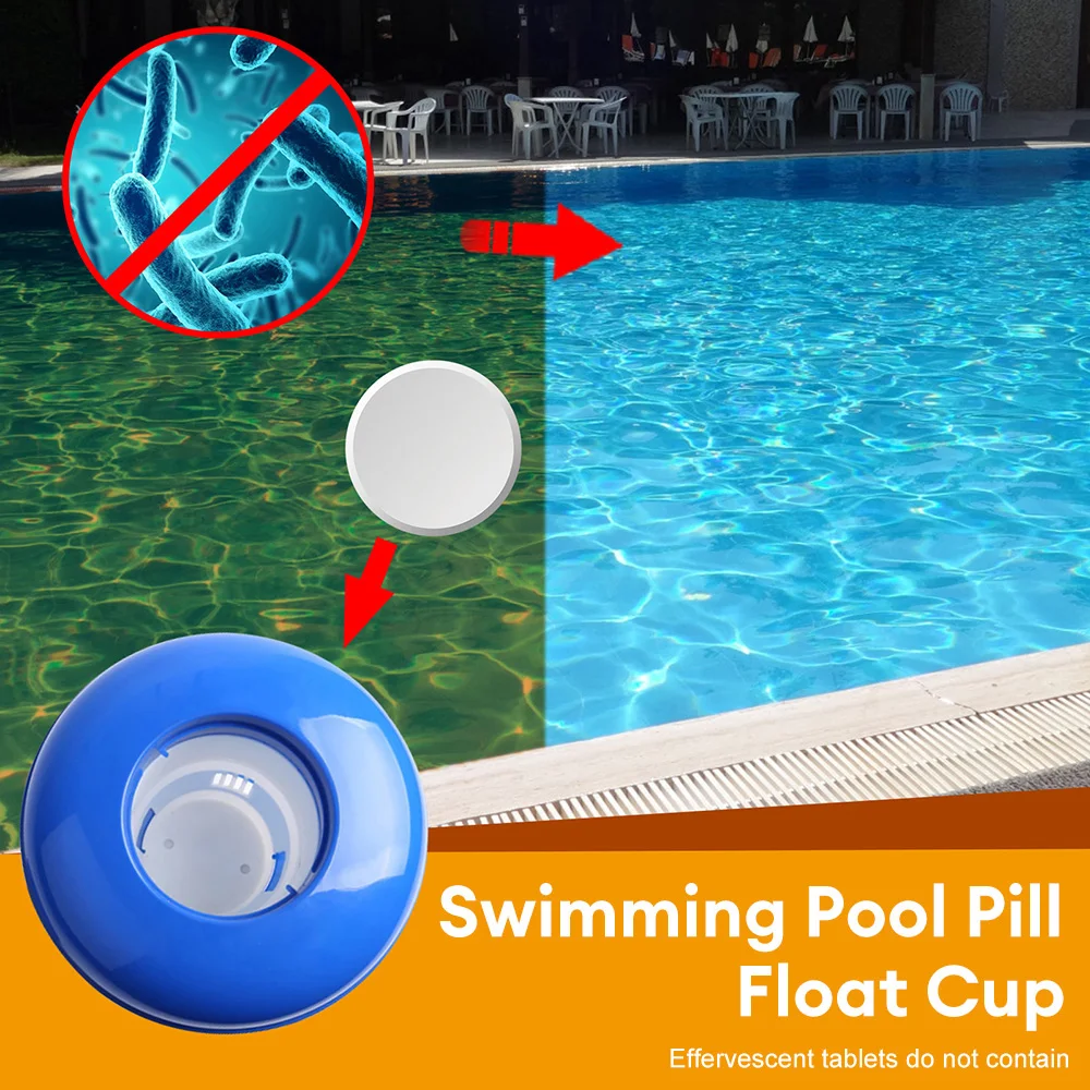 1pc Mini Floating Swimming Pools Chlorine Tablet Automatic Dispenser Outdoor Pool Cleaning Chemical Dispenser