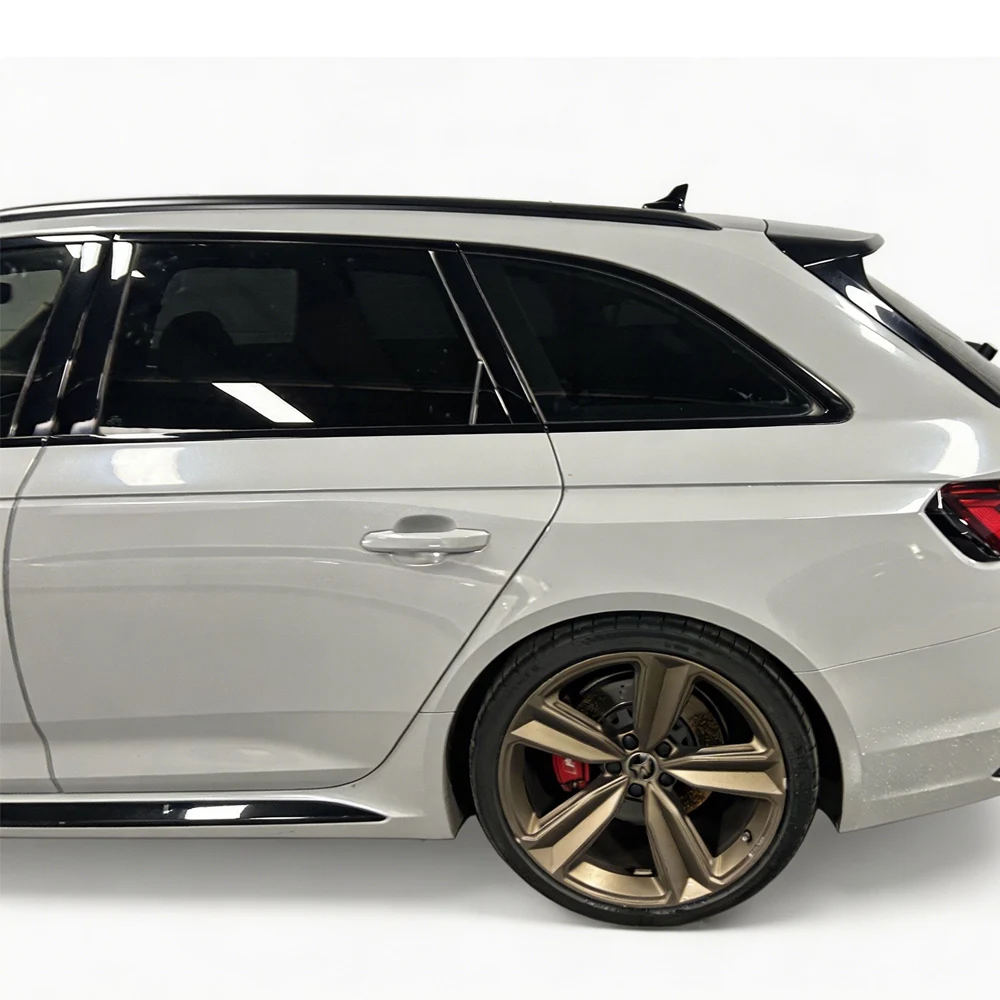 Glänzender/Matter Schwarzer Chrom-Aufkleber zur Entfernung für Audi A4 S4 RS4 Avant B9 2017-2025 Auto-Fenster-Außenzierleiste – Detail 3