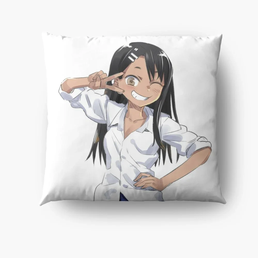 Ijiranaide Nagatoro San Nagatoro Print Pillow Cover Cushion Cover Living Room Bedroom Decor Polyester Pillow Case Home Decor