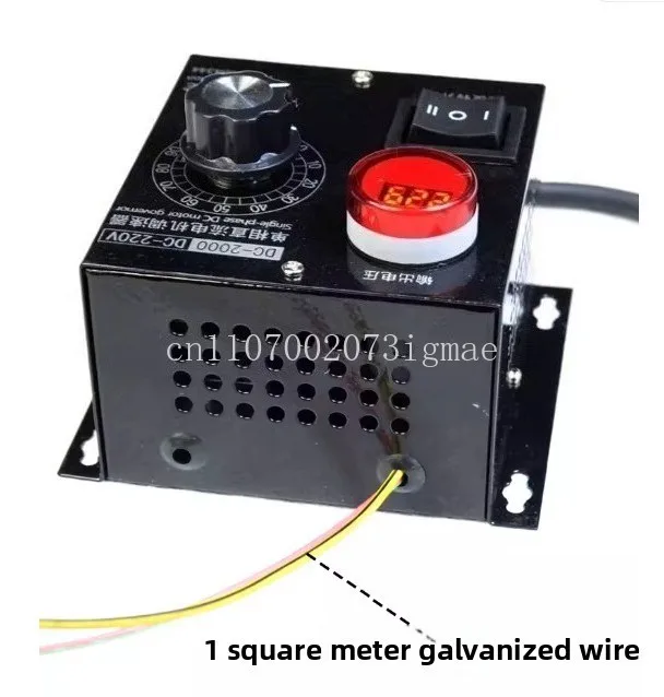 

Регулятор скорости двигателя постоянного тока 220В 2000Вт высокой мощности с функцией прямого и обратного вращения и цифровым дисплеем-вольтметром