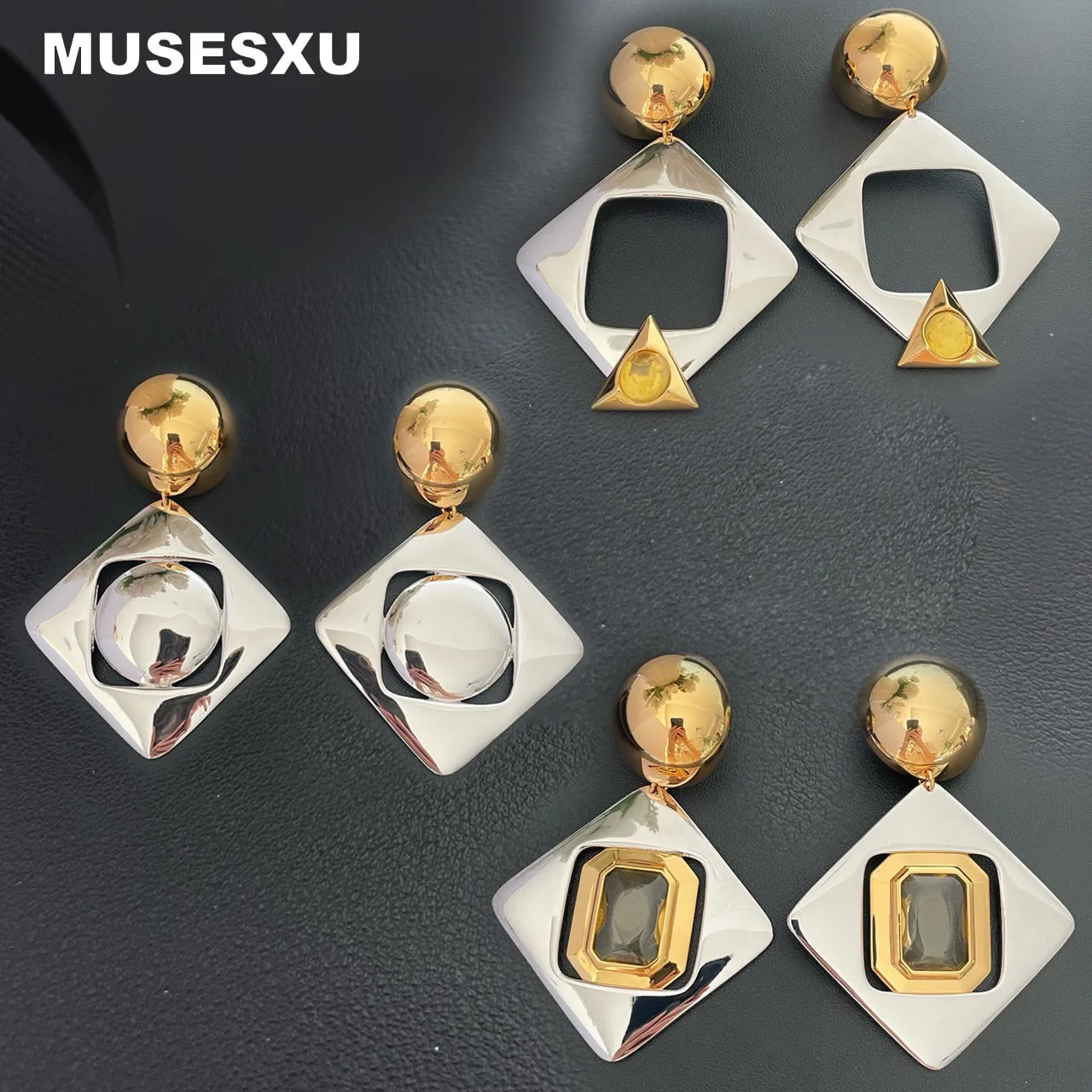 Jewelry & Accessories Retro Style High Qualit Geometrically Exaggerated Ear Clip Earrings For Women's Parties And Gifts