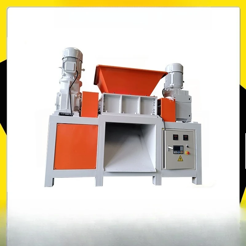400 type industrial shredder, leather material, metal block, rubber product shredding and crushing equipment