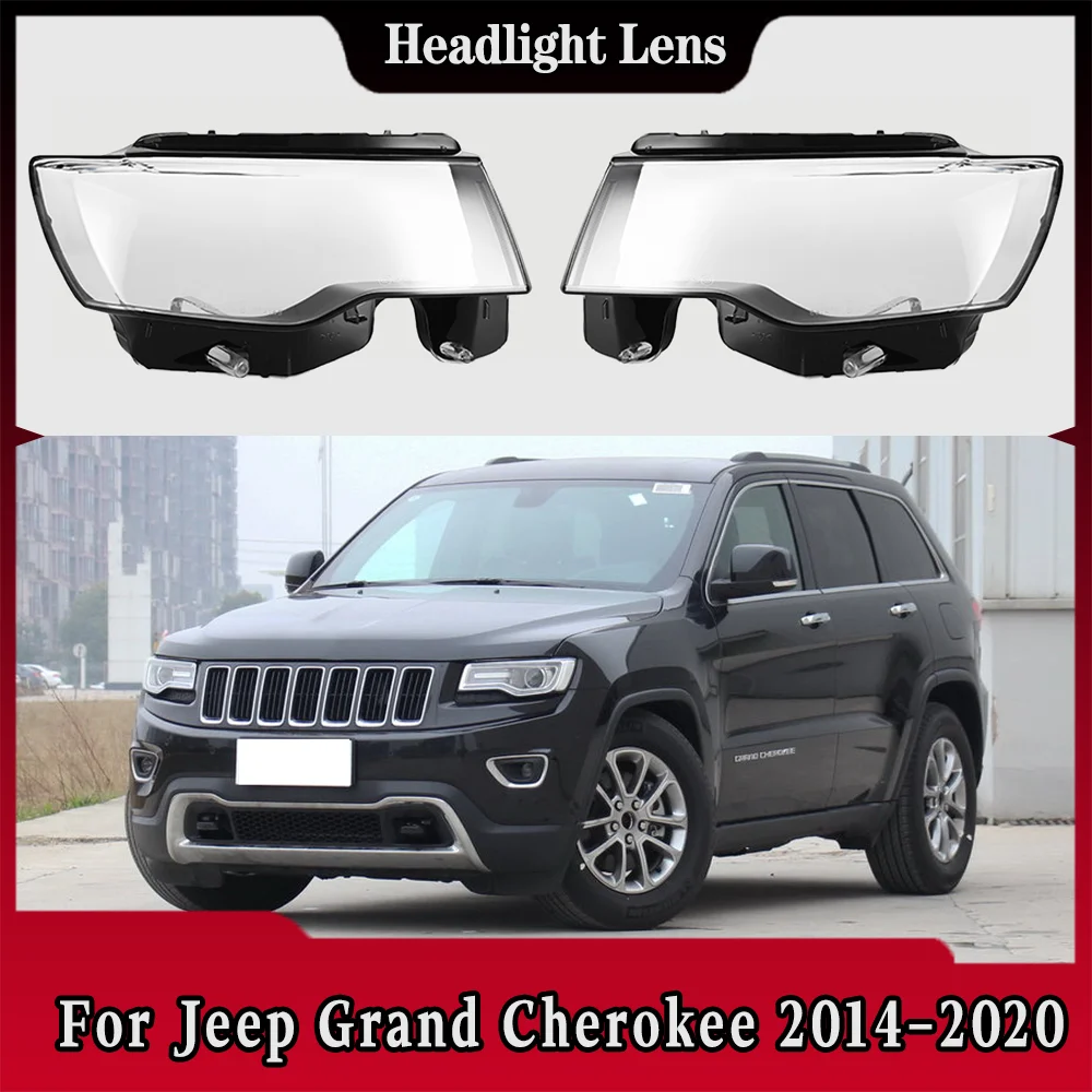 

For Jeep Grand Cherokee 2014 2015 2016 2017 2018 2019 2020 Front Headlight Cover Shade Lampshade Lens Headlamp Shell Plexiglass