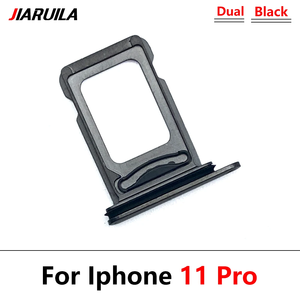 20Pcs，For Iphone 11 Pro Max SIM Card Tray Drawer Holder Single Dual Slot Replacement Parts