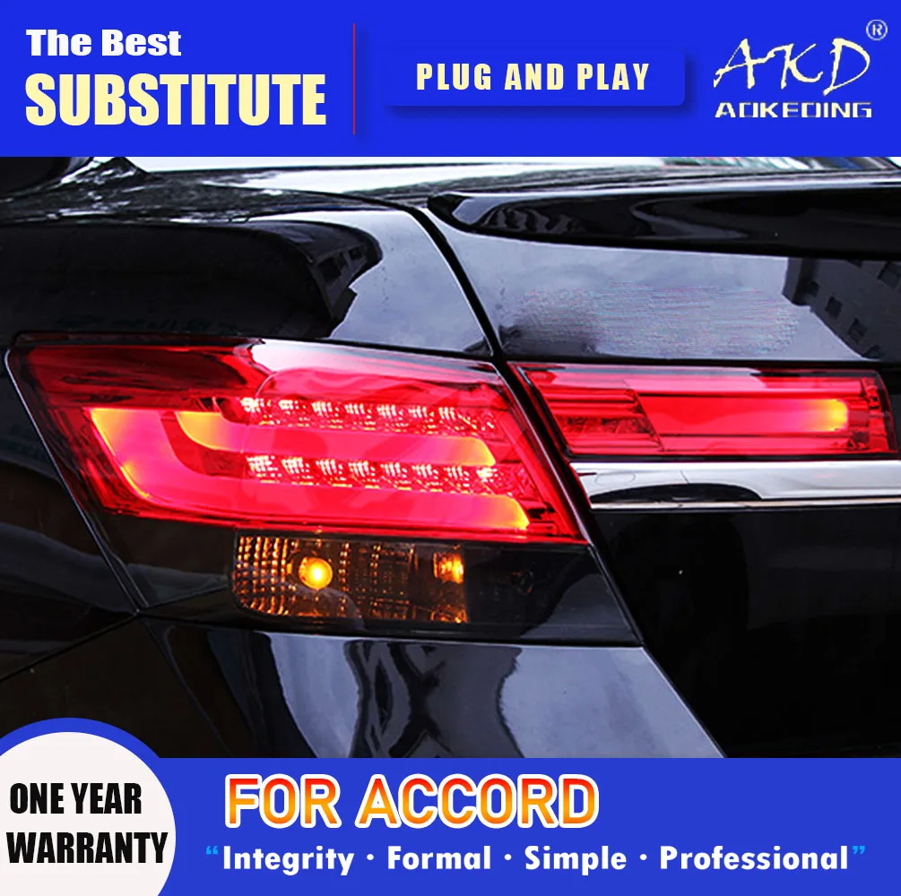 AKD Tail Lamp for Honda Accord LED Tail Light 2008-2012 Accord Rear Fog Brake Turn Signal Automotive Accessories