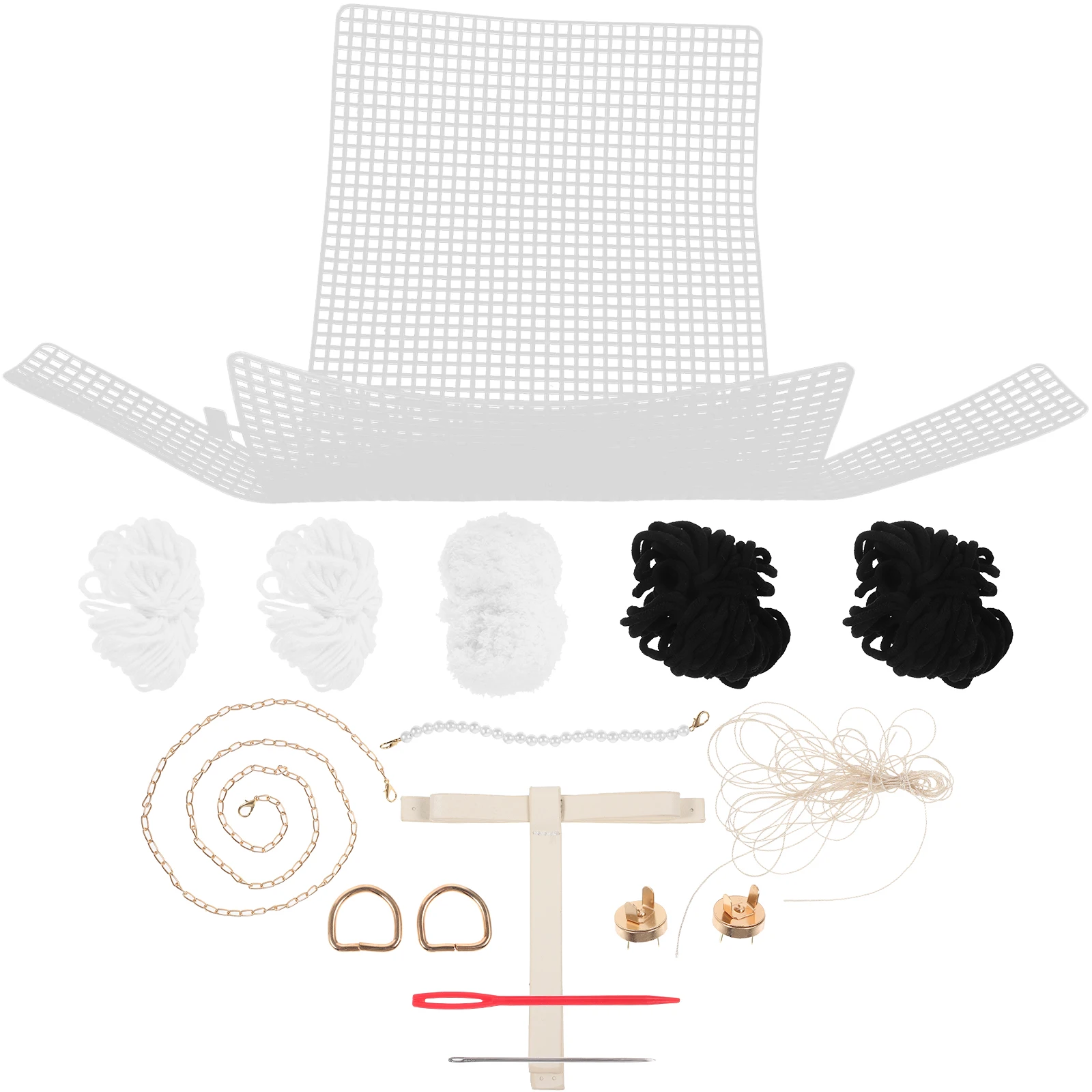 

1Set DIY Bag Making Kit Crossbody Tote Shoulder Handbag Materials Chain Accessories Craft Gift Set Bag Making Kit