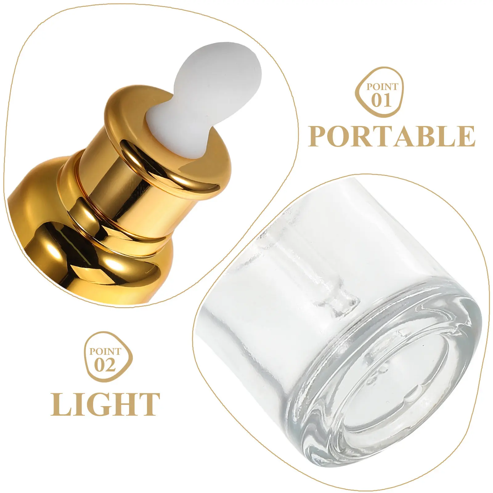 Glass Dropper Essential Oil Bottle Refillable Vial Small Skincare Sample Bottle Makeup Travel Size Serum view 5
