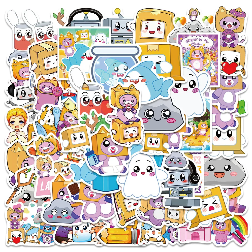 

50pcs Funny Cartoon Anime Game Character Stickers Cute Water Bottle Sticker Luggage Laptop Guitar Diary Waterproof Vinyl Decals