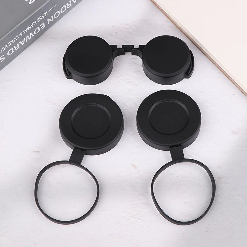 2 Piece Binoculars Protective Rubber Objective Lens Caps Lens Spotting Telescope Binocular Rear Caps Dust Cover Rubber Cover