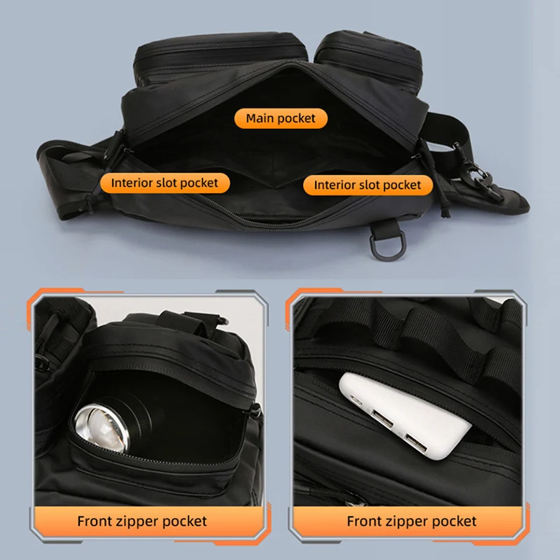 Fashion Waterproof Fishing Lure Bag Multifunctional Sports Waist Pack Fishing Rod Box Shoulder Crossbody Messenger Chest Bags