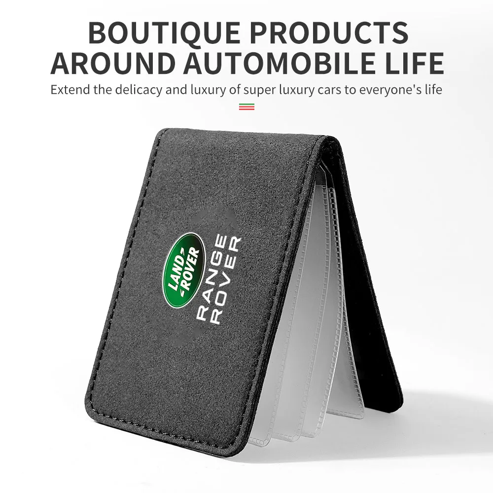 Car Logo Driving License Bag Card Credit Holder Purse For Land Rover Range Rover Discovery Sport Defender 110 Freelander Evoque