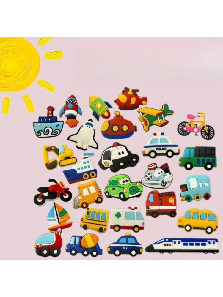 AliExpress NONE 15pcs Transport Tool Taxi Bicycle Bus Fridge Magnets Car Rocket Truck Whiteboard Sticker Refrigerator Decoration Magnet Message.