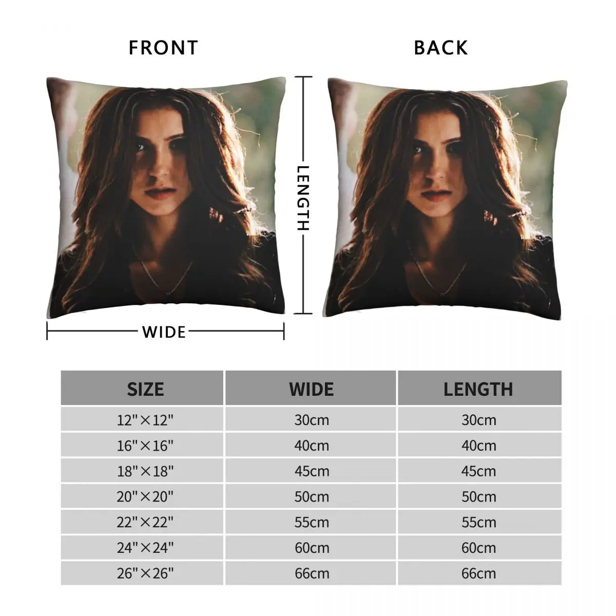 Katherine Pierce Square Pillowcase Polyester Linen Velvet Creative Zip Decorative Room Cushion Case