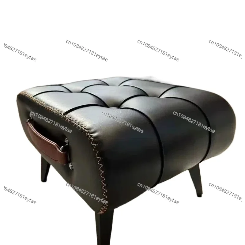 Light Luxury Low Shoe Changing Stool Soft Padded for Living Room Entryway