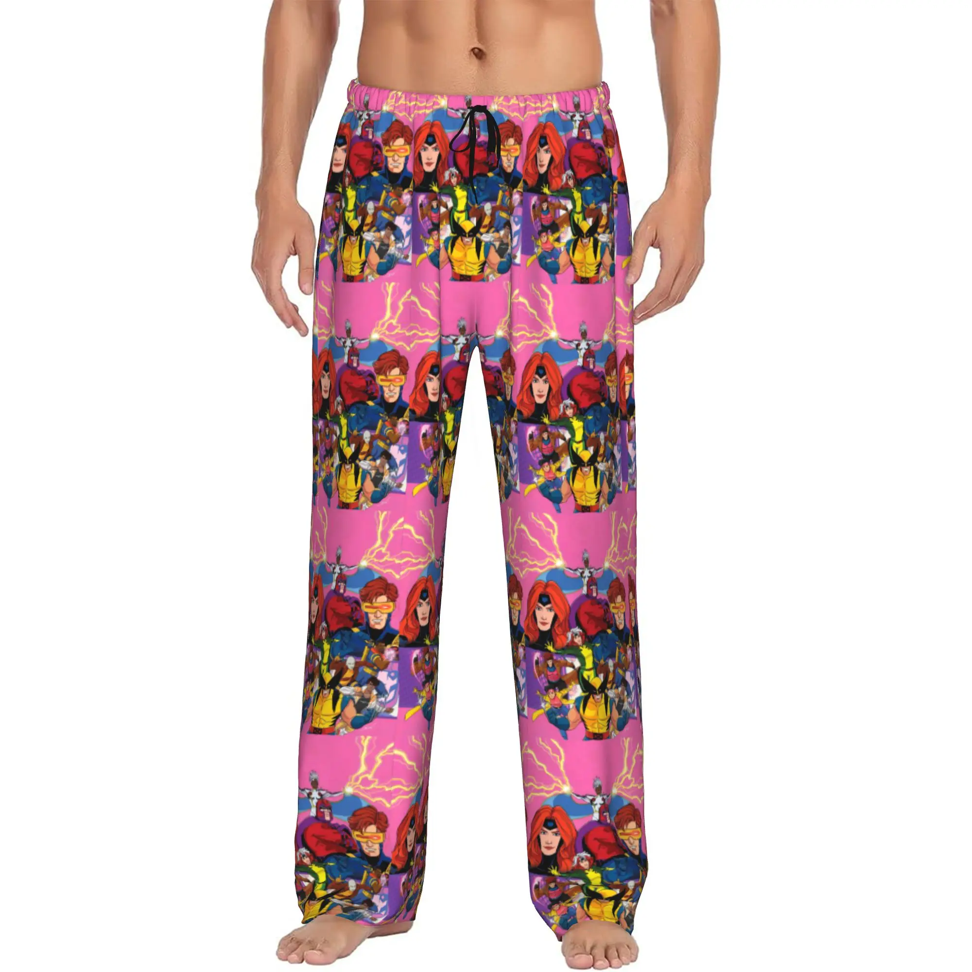 

Custom Printed X-X-Men Anime Pajama Pants Men Sleep Sleepwear Bottoms with Pockets