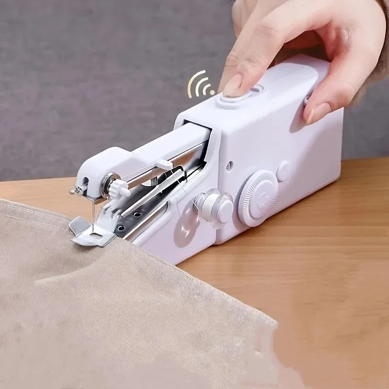 Handheld Sewing Machine/Portable Sewing Machine for Beginners, Battery Operated Mini Sewing Machines Quick Stitching Home Travel