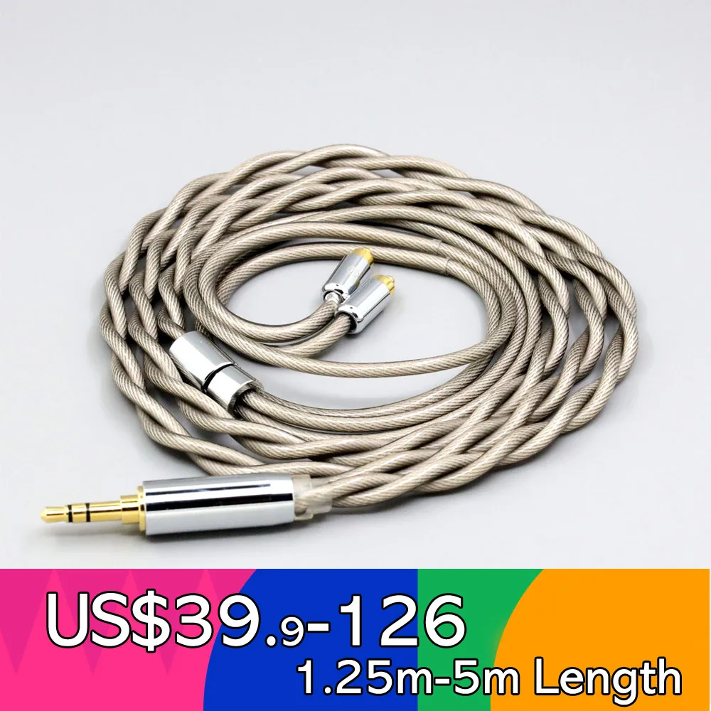 

Type6 756 core 7n Litz OCC Silver Plate Earphone Cable For Dunu dn-2002 2 core 2.8mm LN007829