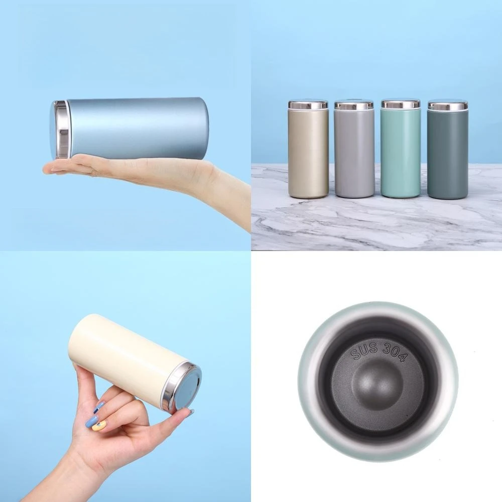 

230 мл мини-изолированная чашка в японском стиле, портативная простая студенческая бутылка для воды, термос из нержавеющей стали