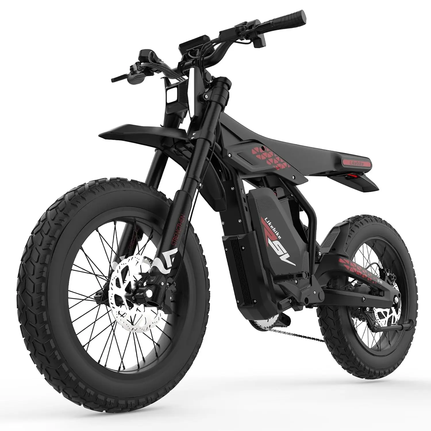 2000W/3000W Peak Electric Dirt Bike with Pedals, 48V 23AH/60V 27AH Battery, Customized