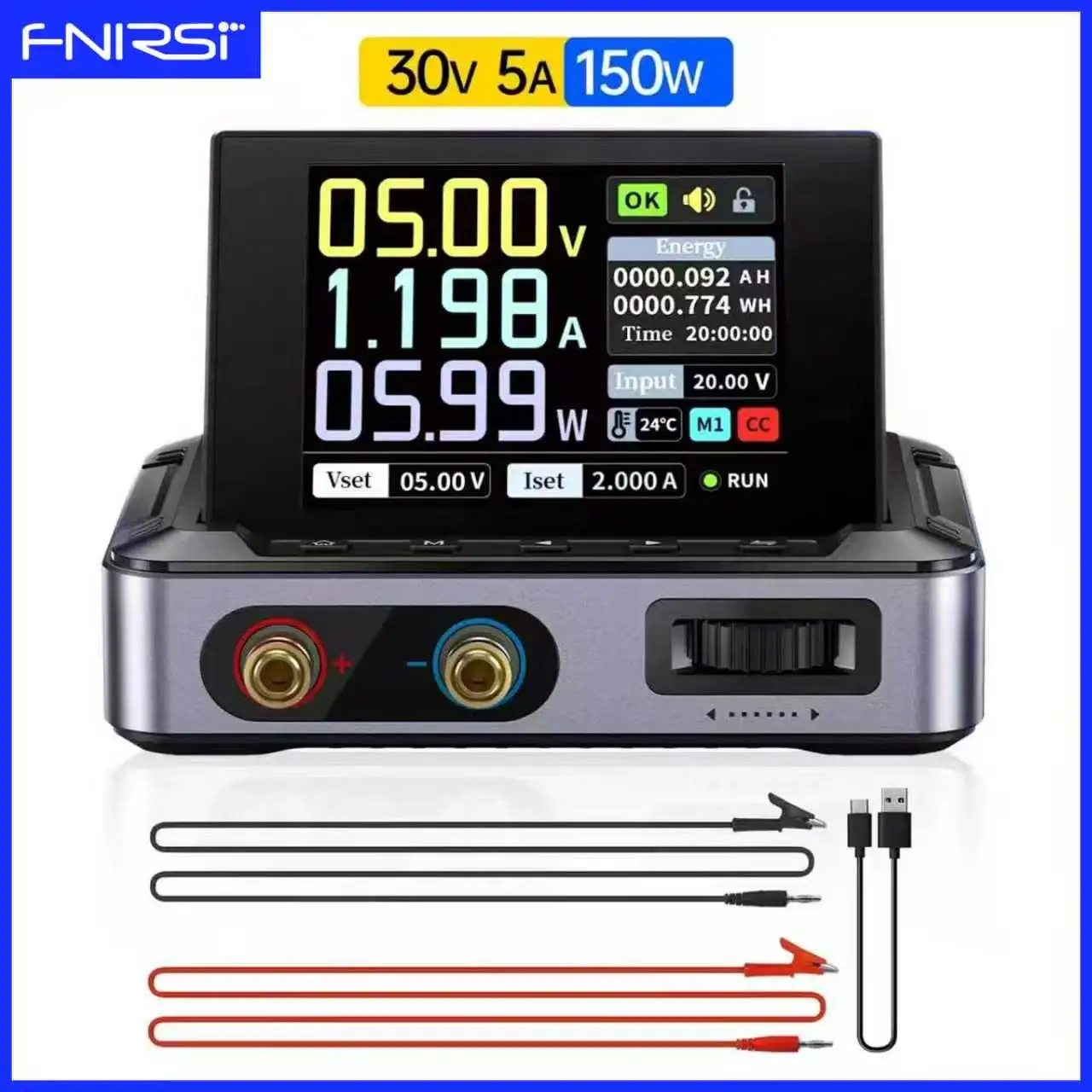 FNIRSI DPS-150 Programmierbares CNC Einstellbares DC-Netzteil 30V 5A 150W Labor-Tischnetzteil für Elektronik-Reparatur