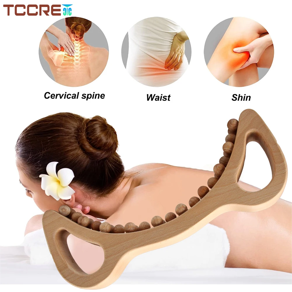 

Wood Slim Brush Massager Wood Therapy Massage Tools Lymphatic Drainage for Waist Back Body Muscle Pain Relief, Body Shaping