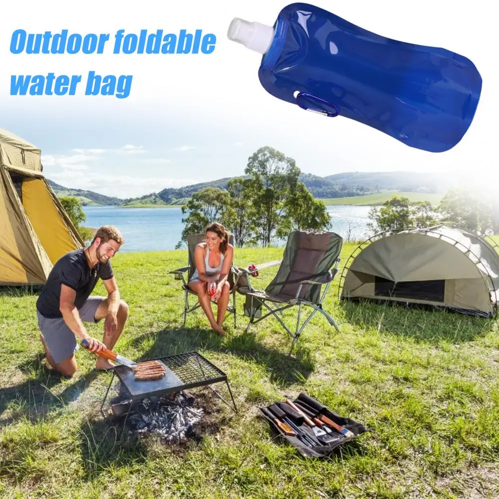 Collapsible Water Bag Drinking Bottle Portable Leak-proof Collapsible Water Bottles Bpa-free Reusable Pouches for Hiking Camping