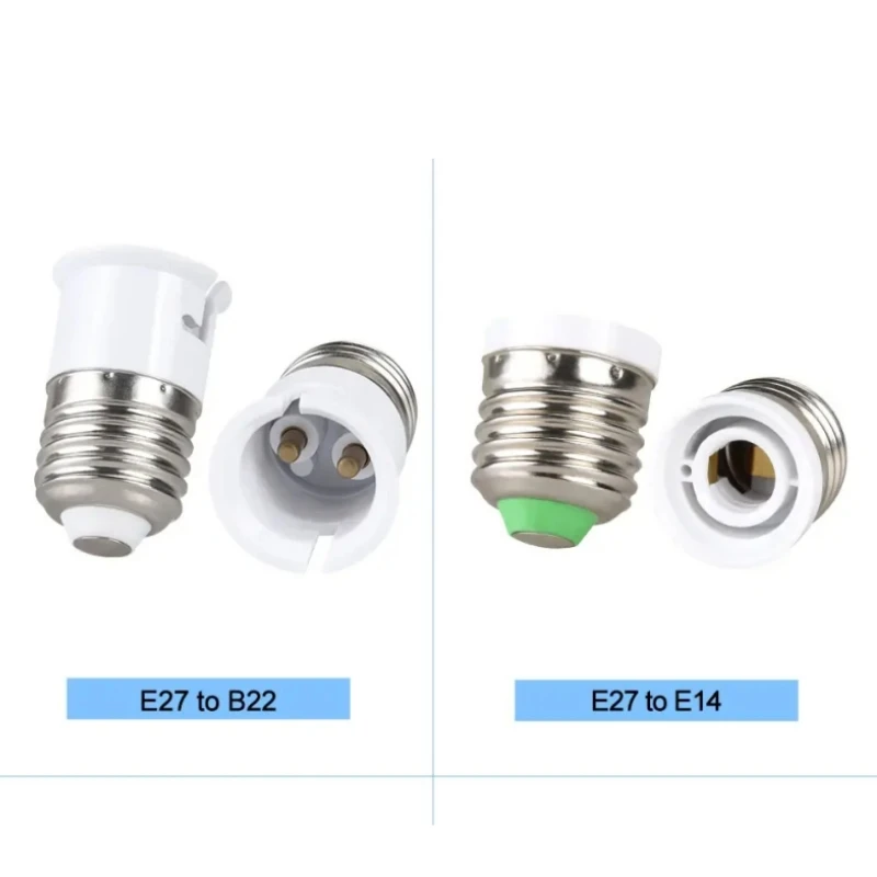 حامل مصباح بلاستيكي مقاوم للحريق ، محول لمبة ، مقبس تحويل ، محول ، E27 ، E14 ، B22 ، GU10 ، 1 formance
