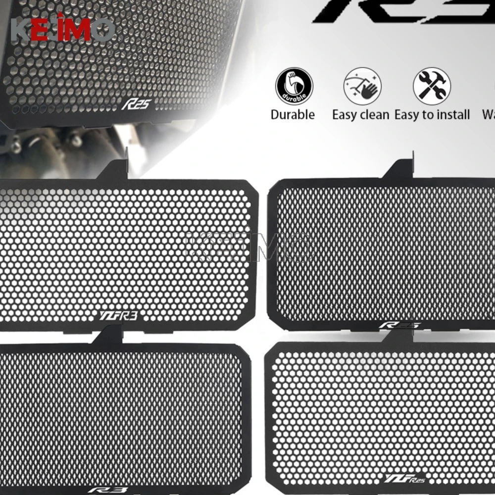 

2025 2024 Motorbike For Yamaha YZFR3 r25 r3 YZFR25 2015-2023 YZF R3 R25 Radiator Protective Tank Grille Guard Protector Aluminum