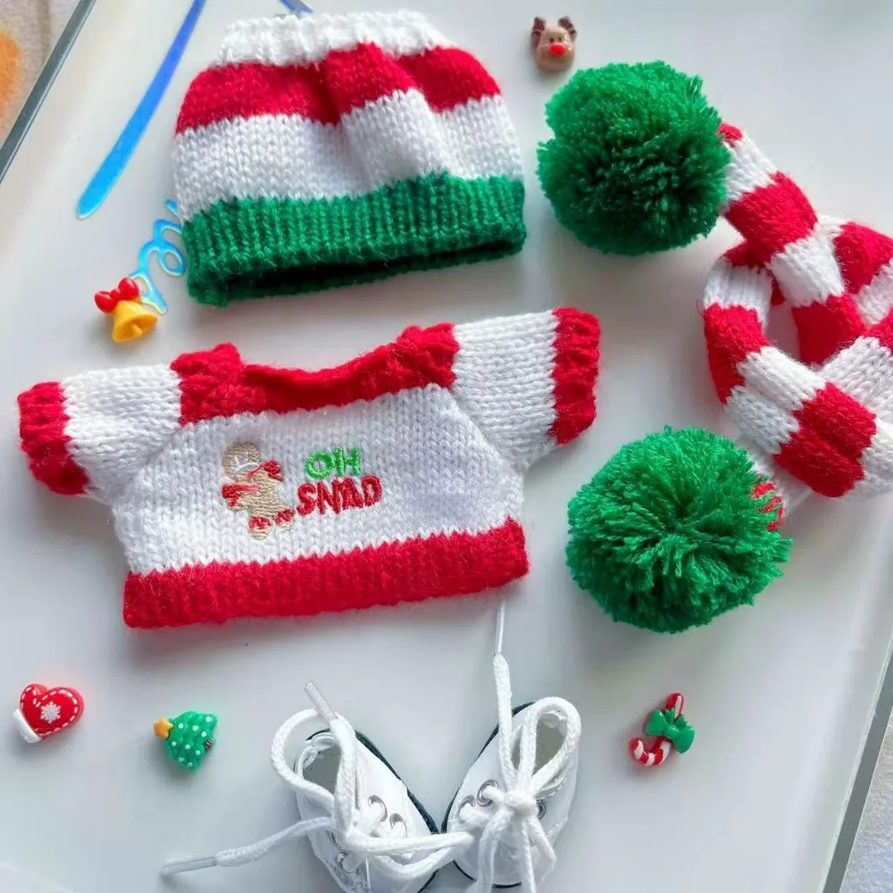 

For Labubu Accessories Clothes Suitable for V1 V2 V3 Labubu Christmas Deer Set Labubu Red clothing Christmas Fashion Gift