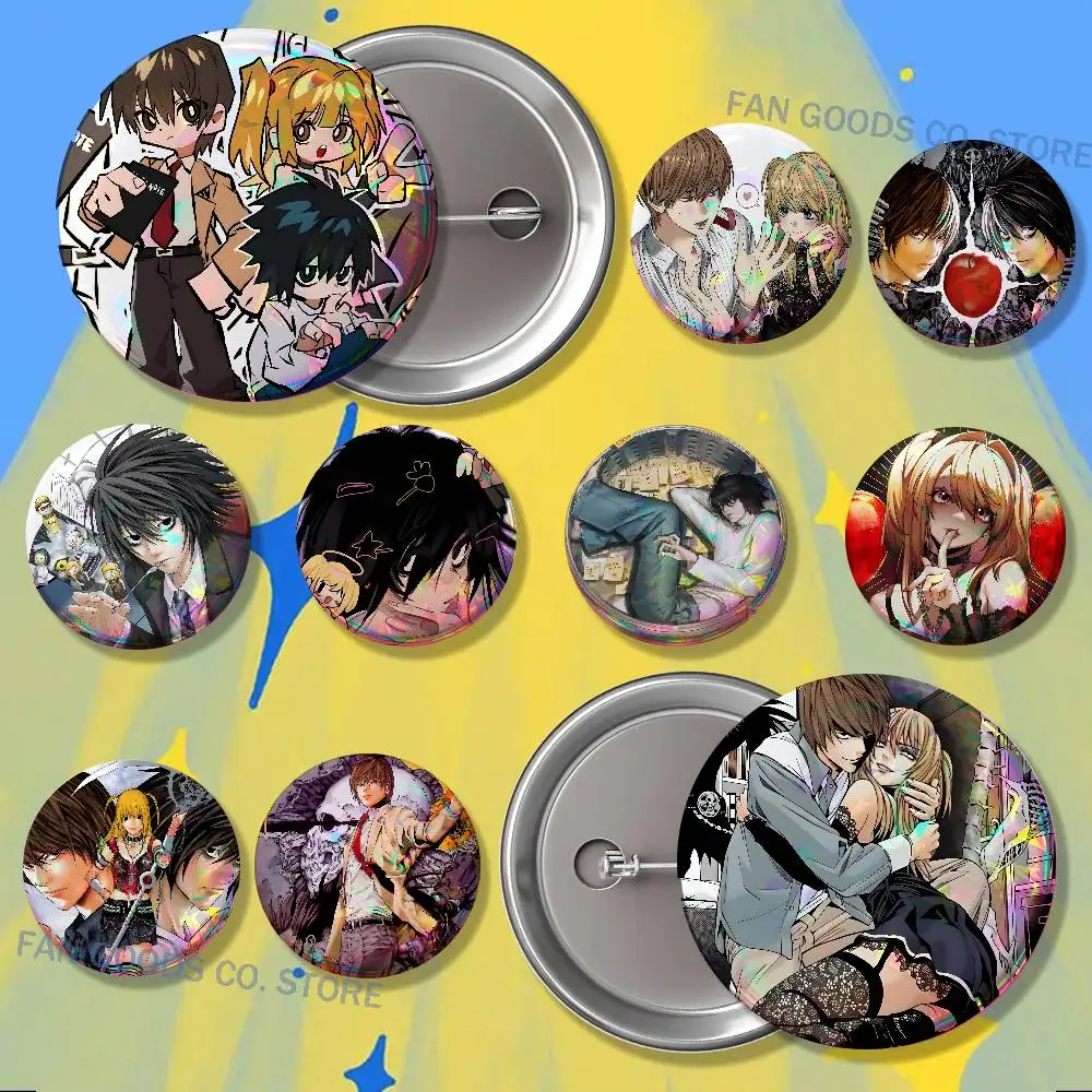 

Anime Death N-Notes 22mm,32mm,42mm,58mm,75mm Round Badge Brooch for Various Clothing Backpacks Jewelry Accessories Gift