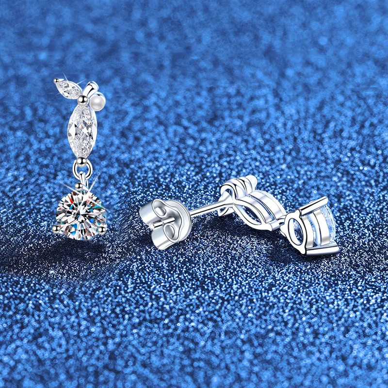 PT950 Tassel Drop Earrings Korean Fashion Teardrop Design Platinum Light Luxury Jewelry Factory Direct Wholesaleearrings for wom
