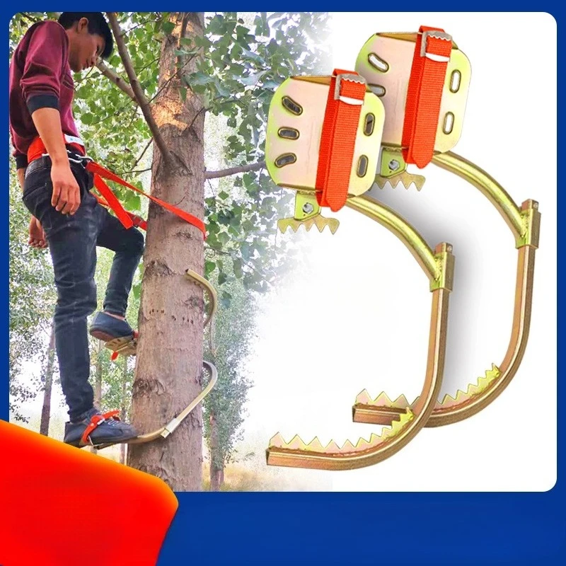 

Электрик с пряжкой для ног, скалолазание по дереву, артефакт, специальный инструмент, телекоммуникации, деревянный столб, скалолазание, утолщенное железо