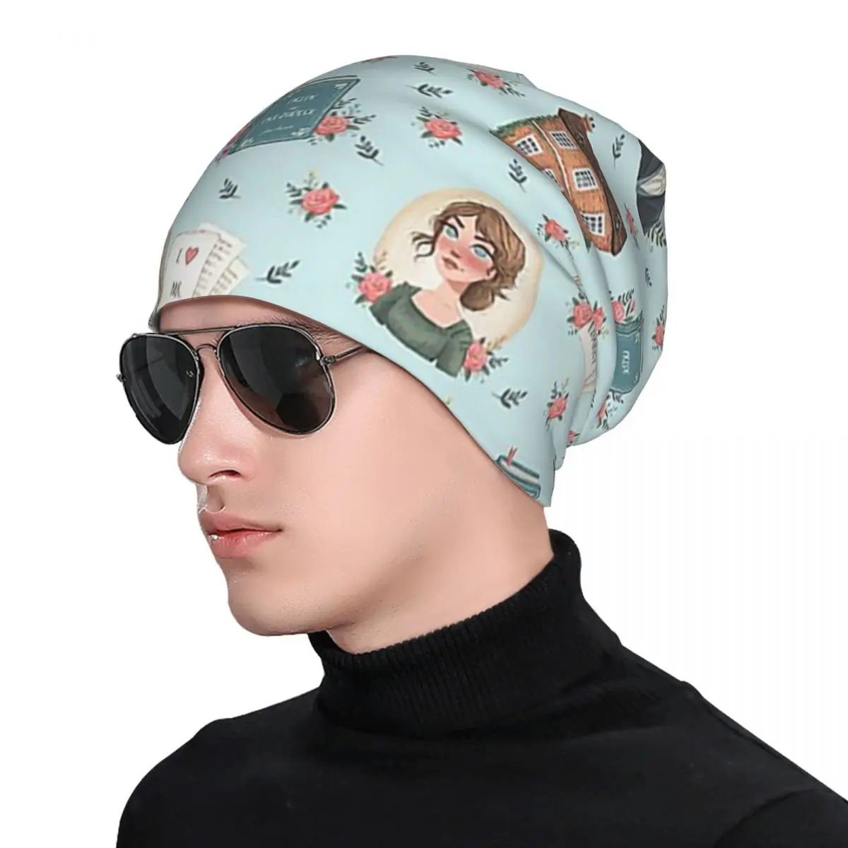 

Pride And Prejudice Jane Austen Inspiration Skullies Beanies Hats Warm Autumn Winter Cap Knitted Bonnet Caps for Men Women Adult
