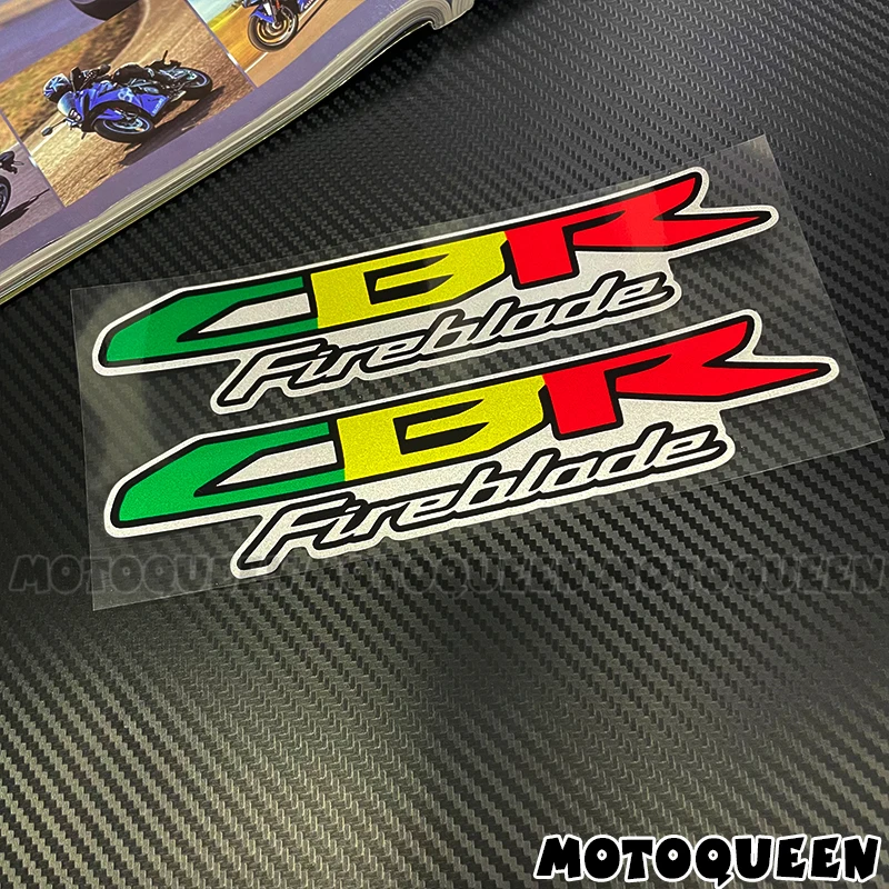 2X Motorbike Motorcycle Wheels Fairing Helmet Tank Pad Reflective Logo Label Decals Pvc Stickers For Honda CBR 1000 RR Fireblade