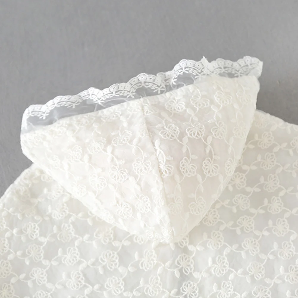 

Girls' Uv Protection Lace Cape Cosplay Costume Accessory Soft Lightweight Easy Clean Party Wear White 80Cm 0-2 Years Old