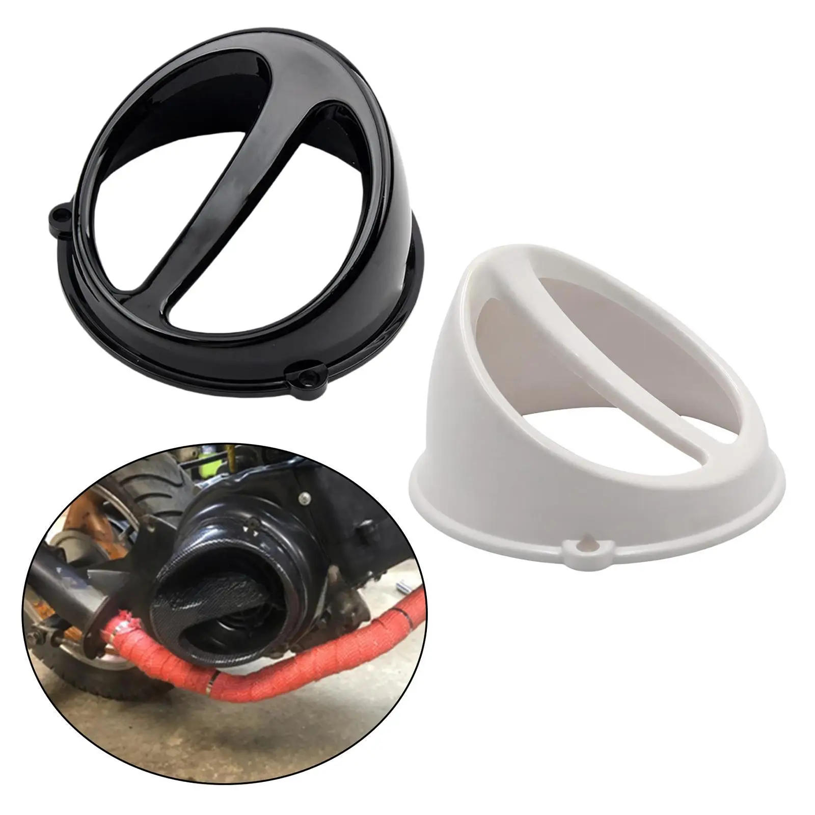 Engine Cooling Fan Cover Black Motorcycle Air Scoop Fan Cover for Jog90, ZX, GY6 models Motorcycle Scoop Fan Cover Replacement