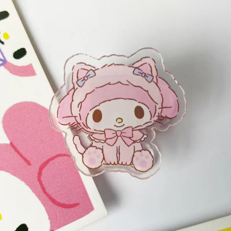 Sanrio, Hello Kitty Cinnamoroll Kuromi зажим двусторонние Мультяшные зажимы офисная папка для книг фотографий бумажные зажимы органайзер