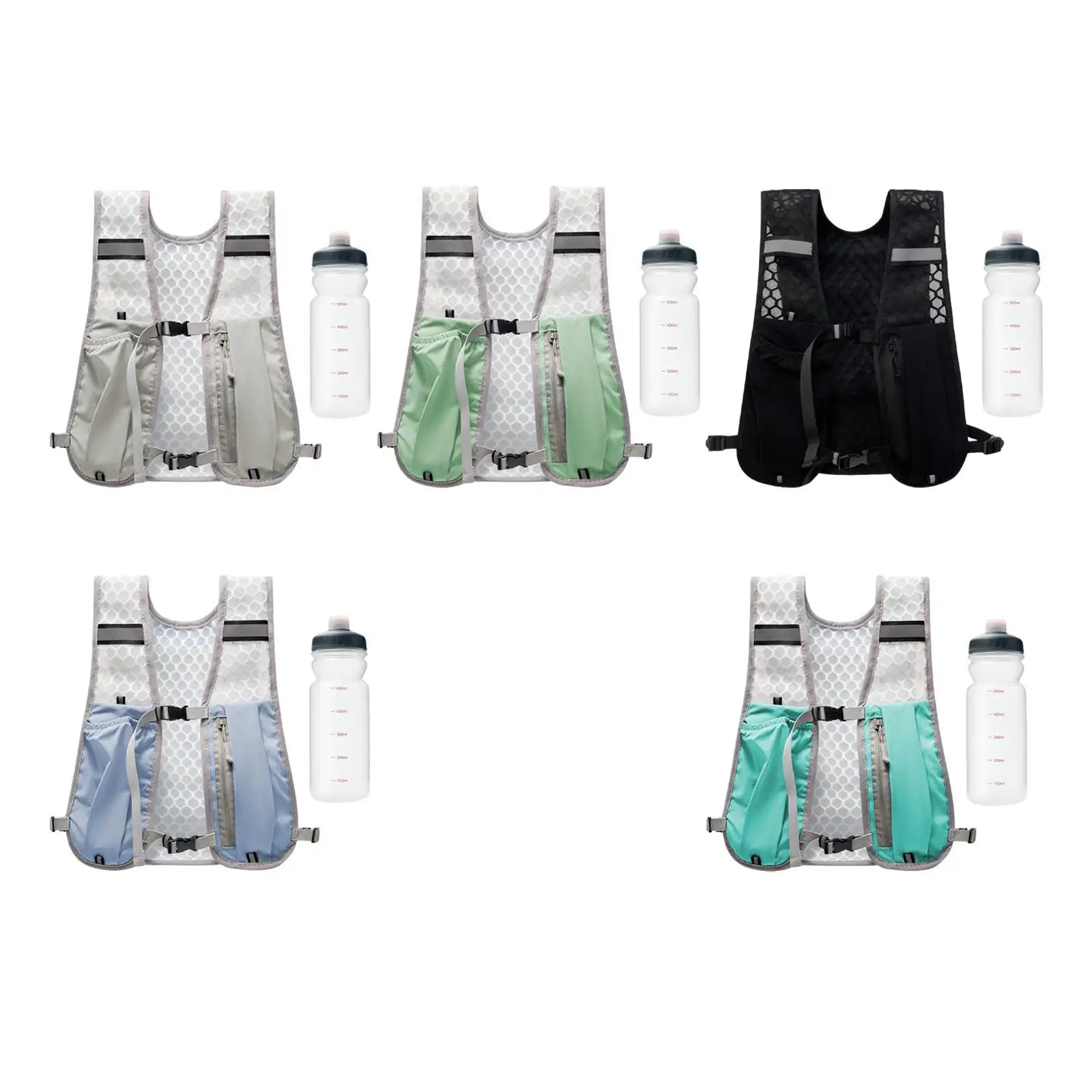 

Breathable Hydration Vest Pack with Phone Pocket Water Bottle Backpack for Cycling Outdoor Adventure