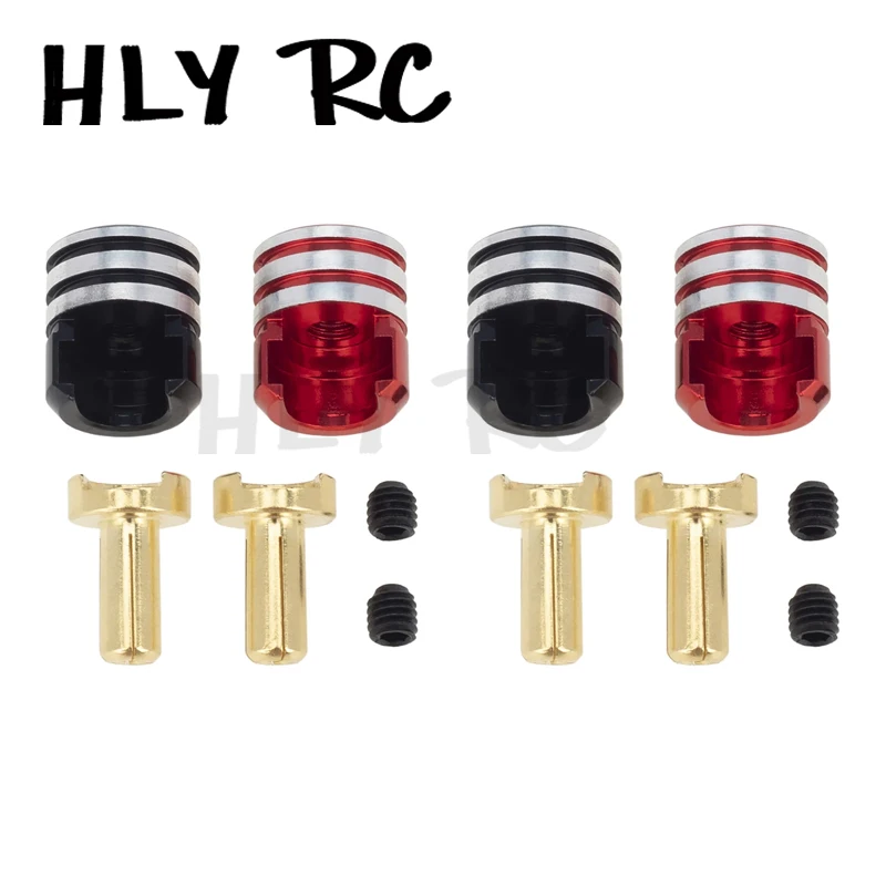 Metal Heatsink Bullet Plugs 3.5mm/4mm/5mm Set  for RC Car  Accessories Upgrade Part LowPro Bullet Plugs