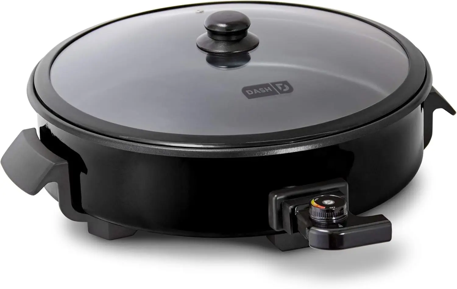 

Family Size Electric Skillet with 14 inch Nonstick Surface + Recipe Book for Pizza, Burgers, Cookies, Fajitas, Breakfast