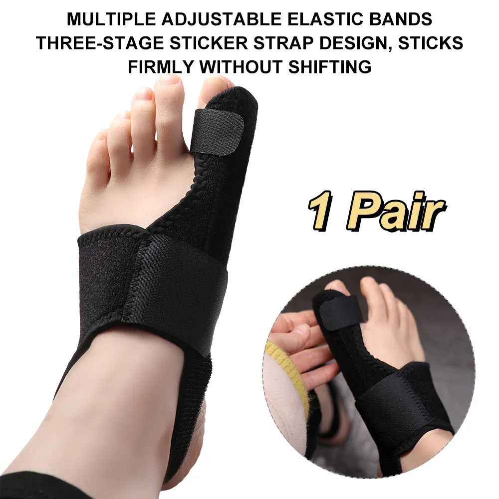 Ergonomic Bunion Corrector Adjustable Strap Breathable Big Toe Straightener Reusable Bunion Protector Toe Separator Pedicure
