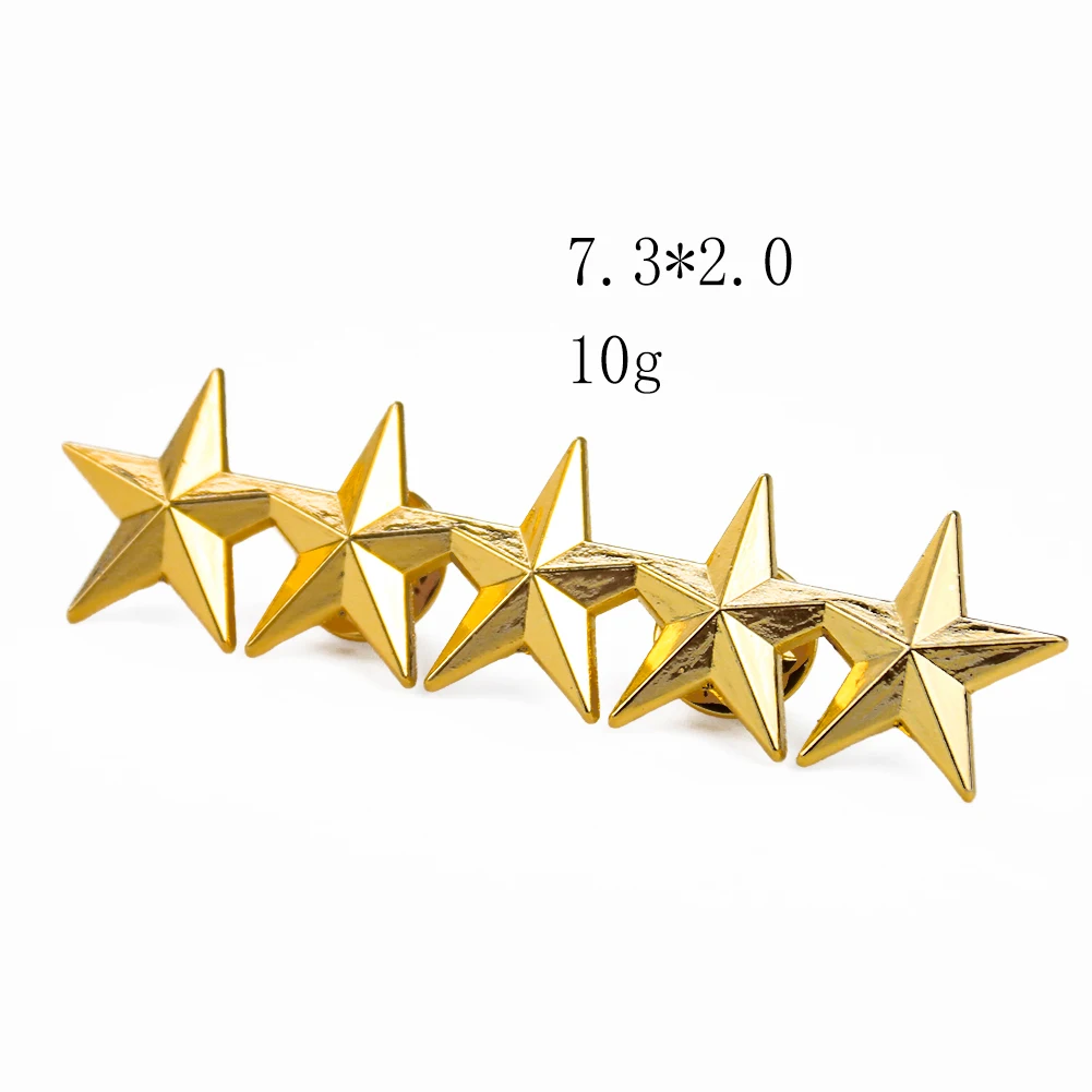 Fashion Little Star Gold Plated Pentagram Five Pointed Star Brooches Badge for Bag Hat Hijab Shirt Decor pins Gift