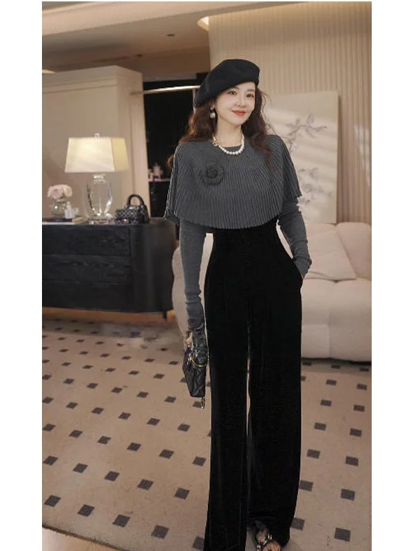 

PINZIKO Женский шерстяной топ с длинными рукавами и вязаным узором в виде кролика, свободный крой, повседневный стиль, осенняя коллекция