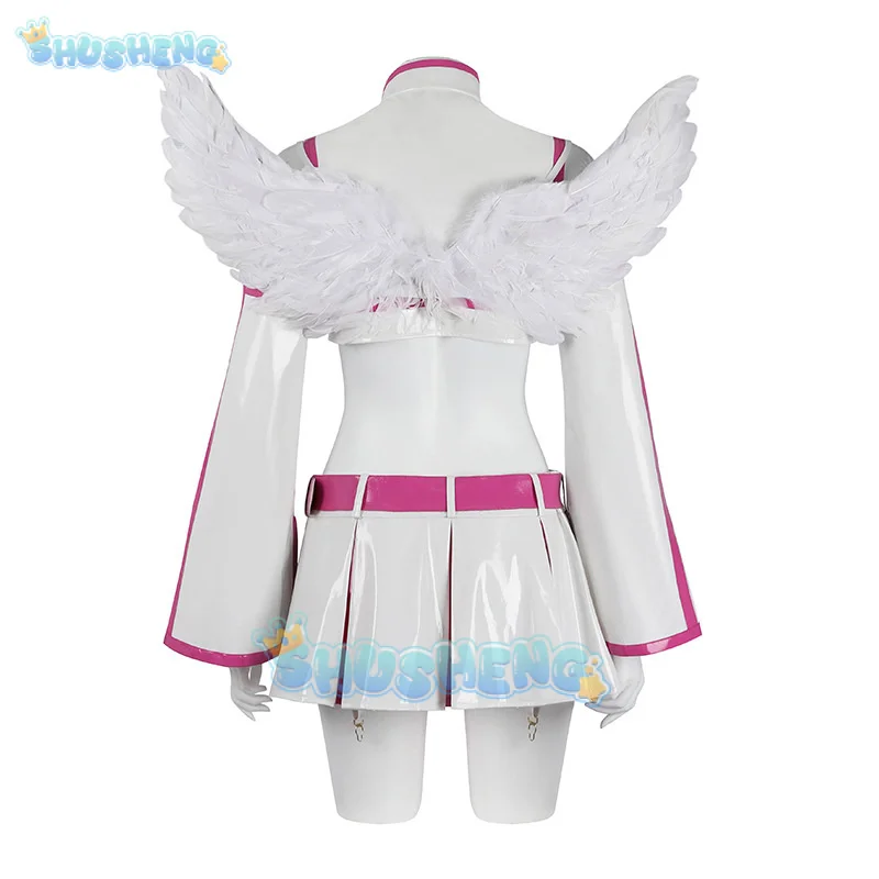 Lilysa-Amano Liliel Fantasia Cosplay com Peruca, Saia Anime 2.5 Dimensional, Uniforme de Sedução, Asas Headwear, Festa de Halloween para Mulheres
