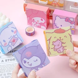 Sanrio kawaii stationery  Hello Kitty Kuromi Cinnamoroll My Melody Pompompurin Student Memo Tearable Hand Book Note Paper cute