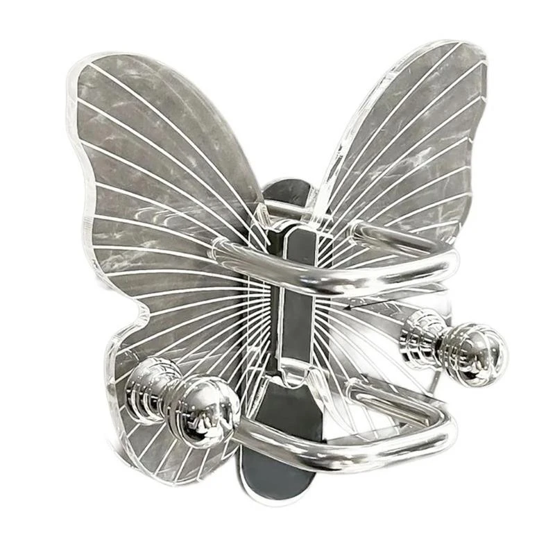 

Unique Butterfly Acrylic Hairbrush Holder for Fashionable Home Daily Use