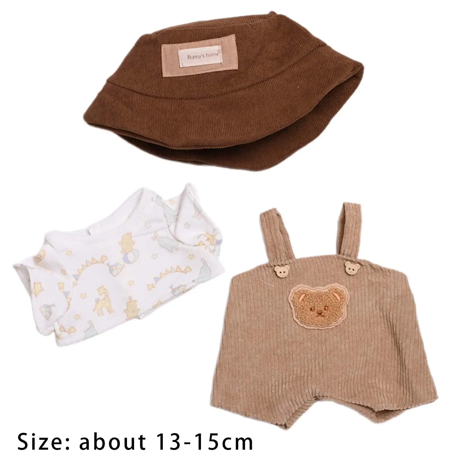 3x38cm vestiti per bambole Set costumi cappello comodo regalo per ragazze magliette vestiti per bambole carine vestito per bambini età 5-7 8-10 bambola con ciondolo